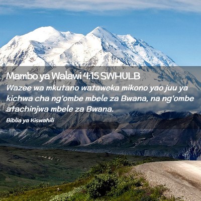 Picture 02 - Mambo ya Walawi 4:15 SWHULB - Wazee wa mkutano wataweka mikono yao juu ya - Bible Verse Picture