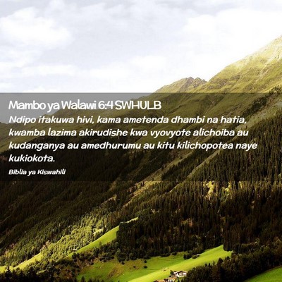 Picture 02 - Mambo ya Walawi 6:4 SWHULB - Ndipo itakuwa hivi, kama ametenda dhambi na - Bible Verse Picture