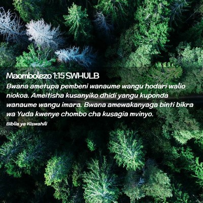 Picture 02 - Maombolezo 1:15 SWHULB - Bwana ametupa pembeni wanaume wangu hodari walio - Bible Verse Picture