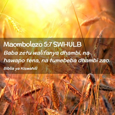 Picture 02 - Maombolezo 5:7 SWHULB - Baba zetu walifanya dhambi, na hawapo tena, na - Bible Verse Picture