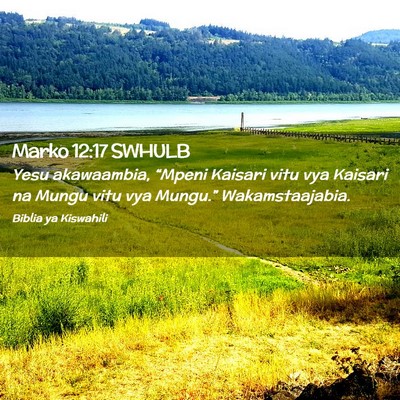 Picture 02 - Marko 12:17 SWHULB - Yesu akawaambia, “Mpeni Kaisari vitu vya - Bible Verse Picture