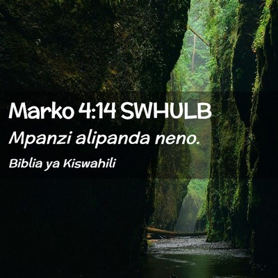 Picture 02 - Marko 4:14 SWHULB - Mpanzi alipanda - Bible Verse Picture