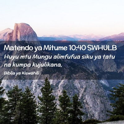 Picture 02 - Matendo ya Mitume 10:40 SWHULB - Huyu mtu Mungu alimfufua siku ya tatu na kumpa - Bible Verse Picture