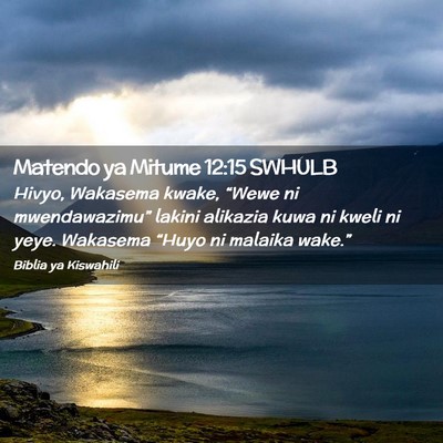 Picture 02 - Matendo ya Mitume 12:15 SWHULB - Hivyo, Wakasema kwake, “Wewe ni mwendawazimu” - Bible Verse Picture