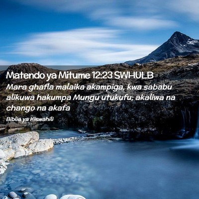 Picture 02 - Matendo ya Mitume 12:23 SWHULB - Mara ghafla malaika akampiga, kwa sababu alikuwa - Bible Verse Picture