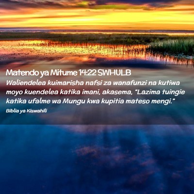 Picture 02 - Matendo ya Mitume 14:22 SWHULB - Waliendelea kuimarisha nafsi za wanafunzi na - Bible Verse Picture