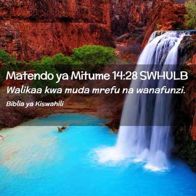 Picture 02 - Matendo ya Mitume 14:28 SWHULB - Walikaa kwa muda mrefu na - Bible Verse Picture