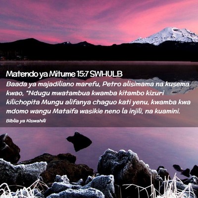 Picture 02 - Matendo ya Mitume 15:7 SWHULB - Baada ya majadiliano marefu, Petro alisimama na - Bible Verse Picture
