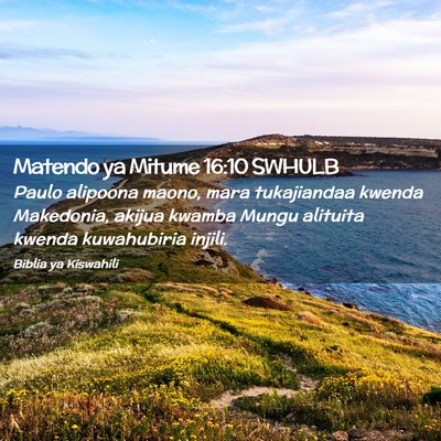 Picture 02 - Matendo ya Mitume 16:10 SWHULB - Paulo alipoona maono, mara tukajiandaa kwenda - Bible Verse Picture