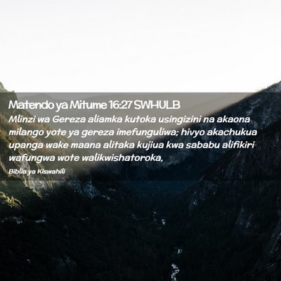 Picture 02 - Matendo ya Mitume 16:27 SWHULB - Mlinzi wa Gereza aliamka kutoka usingizini na - Bible Verse Picture