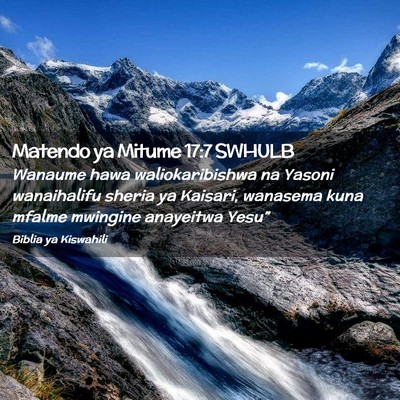 Picture 02 - Matendo ya Mitume 17:7 SWHULB - Wanaume hawa waliokaribishwa na Yasoni - Bible Verse Picture