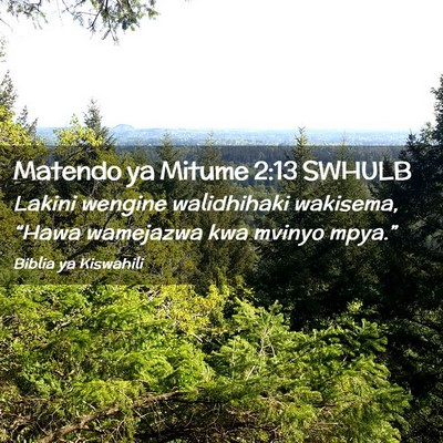 Picture 02 - Matendo ya Mitume 2:13 SWHULB - Lakini wengine walidhihaki wakisema, “Hawa - Bible Verse Picture