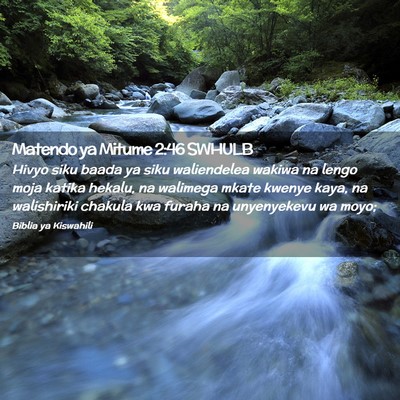 Picture 02 - Matendo ya Mitume 2:46 SWHULB - Hivyo siku baada ya siku waliendelea wakiwa na - Bible Verse Picture