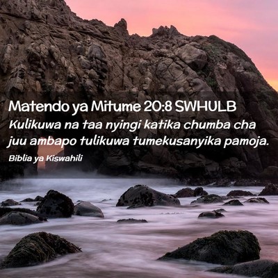 Picture 02 - Matendo ya Mitume 20:8 SWHULB - Kulikuwa na taa nyingi katika chumba cha juu - Bible Verse Picture