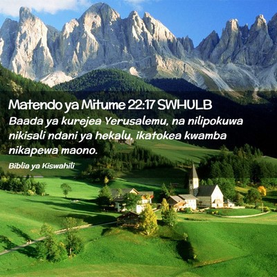 Picture 02 - Matendo ya Mitume 22:17 SWHULB - Baada ya kurejea Yerusalemu, na nilipokuwa - Bible Verse Picture