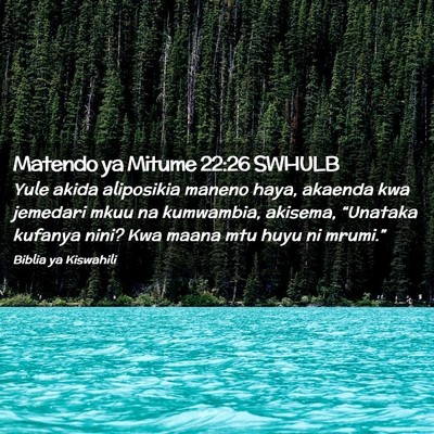 Picture 02 - Matendo ya Mitume 22:26 SWHULB - Yule akida aliposikia maneno haya, akaenda kwa - Bible Verse Picture