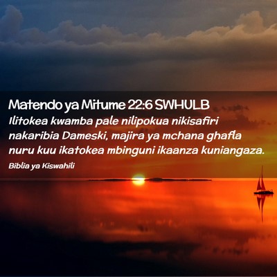 Picture 02 - Matendo ya Mitume 22:6 SWHULB - Ilitokea kwamba pale nilipokua nikisafiri - Bible Verse Picture