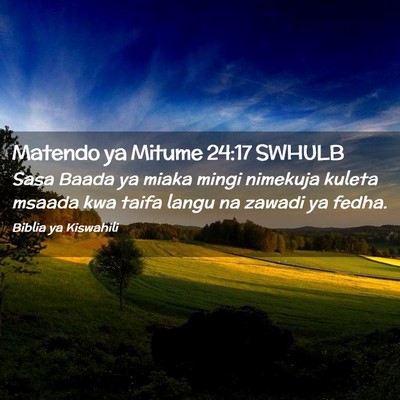 Picture 02 - Matendo ya Mitume 24:17 SWHULB - Sasa Baada ya miaka mingi nimekuja kuleta msaada - Bible Verse Picture