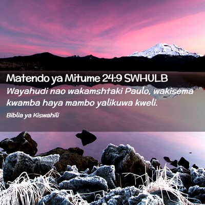 Picture 02 - Matendo ya Mitume 24:9 SWHULB - Wayahudi nao wakamshtaki Paulo, wakisema kwamba - Bible Verse Picture