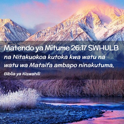 Picture 02 - Matendo ya Mitume 26:17 SWHULB - na Nitakuokoa kutoka kwa watu na watu wa Mataifa - Bible Verse Picture
