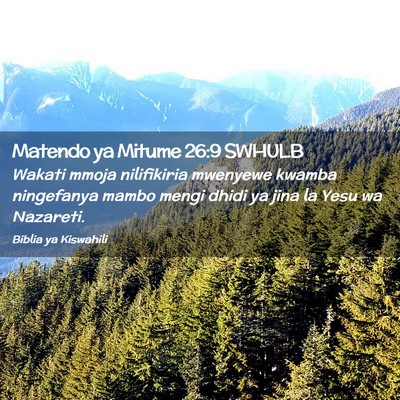 Picture 02 - Matendo ya Mitume 26:9 SWHULB - Wakati mmoja nilifikiria mwenyewe kwamba - Bible Verse Picture