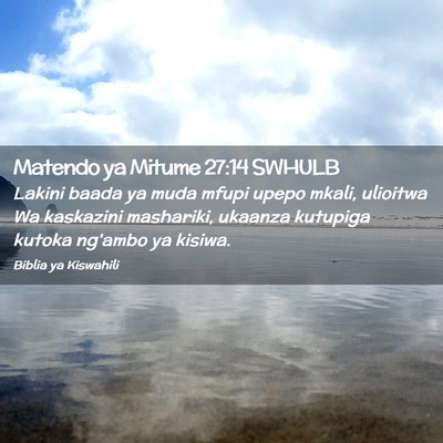 Picture 02 - Matendo ya Mitume 27:14 SWHULB - Lakini baada ya muda mfupi upepo mkali, ulioitwa - Bible Verse Picture