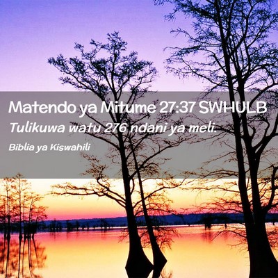 Picture 02 - Matendo ya Mitume 27:37 SWHULB - Tulikuwa watu 276 ndani ya - Bible Verse Picture