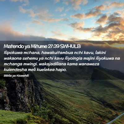 Picture 02 - Matendo ya Mitume 27:39 SWHULB - Ilipokuwa mchana, hawakuitambua nchi kavu, lakini - Bible Verse Picture