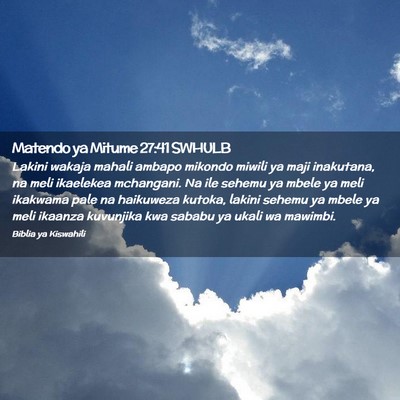 Picture 02 - Matendo ya Mitume 27:41 SWHULB - Lakini wakaja mahali ambapo mikondo miwili ya - Bible Verse Picture