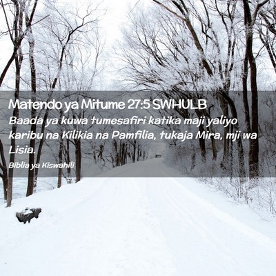 Picture 02 - Matendo ya Mitume 27:5 SWHULB - Baada ya kuwa tumesafiri katika maji yaliyo - Bible Verse Picture
