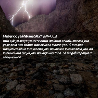 Picture 02 - Matendo ya Mitume 28:27 SWHULB - Kwa ajili ya mioyo ya watu hawa imekuwa dhaifu, - Bible Verse Picture
