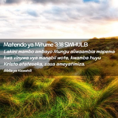 Picture 02 - Matendo ya Mitume 3:18 SWHULB - Lakini mambo ambayo Mungu aliwaambia mapema kwa - Bible Verse Picture