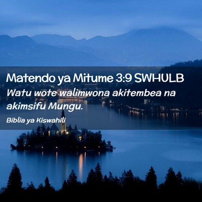 Picture 02 - Matendo ya Mitume 3:9 SWHULB - Watu wote walimwona akitembea na akimsifu - Bible Verse Picture