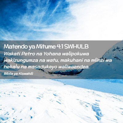 Picture 02 - Matendo ya Mitume 4:1 SWHULB - Wakati Petro na Yohana walipokuwa wakizungumza na - Bible Verse Picture