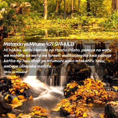 Picture 02 - Matendo ya Mitume 4:27 SWHULB - Ni hakika, wote Herode na Pontio Pilato, pamoja - Bible Verse Picture