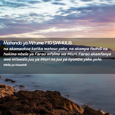 Picture 02 - Matendo ya Mitume 7:10 SWHULB - na akamwokoa katika mateso yake, na akampa - Bible Verse Picture