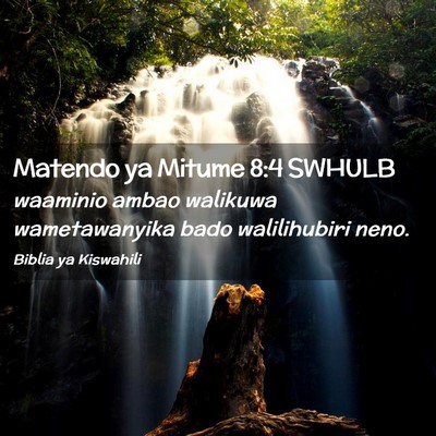 Picture 02 - Matendo ya Mitume 8:4 SWHULB - waaminio ambao walikuwa wametawanyika bado - Bible Verse Picture