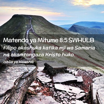Picture 02 - Matendo ya Mitume 8:5 SWHULB - Filipo akashuka katika mji wa Samaria na - Bible Verse Picture