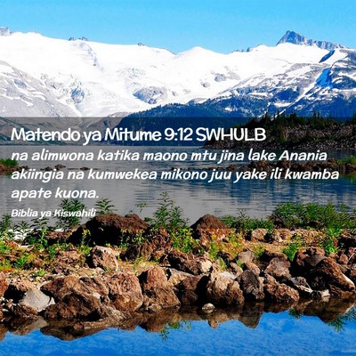 Picture 02 - Matendo ya Mitume 9:12 SWHULB - na alimwona katika maono mtu jina lake Anania - Bible Verse Picture