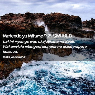 Picture 02 - Matendo ya Mitume 9:24 SWHULB - Lakini mpango wao ukajulikana na Sauli. - Bible Verse Picture