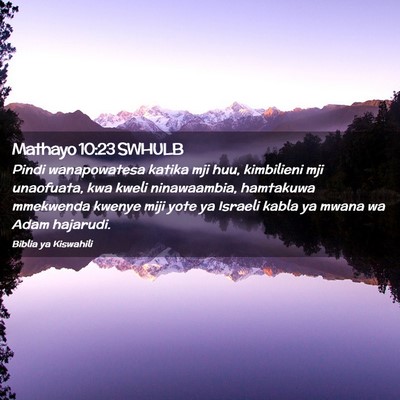 Picture 02 - Mathayo 10:23 SWHULB - Pindi wanapowatesa katika mji huu, kimbilieni mji - Bible Verse Picture