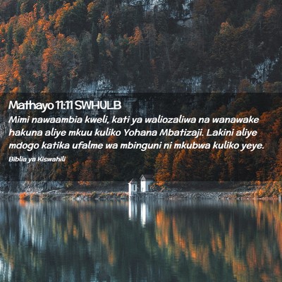 Picture 02 - Mathayo 11:11 SWHULB - Mimi nawaambia kweli, kati ya waliozaliwa na - Bible Verse Picture