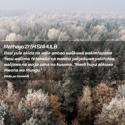 Picture 02 - Mathayo 27:54 SWHULB - Basi yule akida na wale ambao walikuwa - Bible Verse Picture