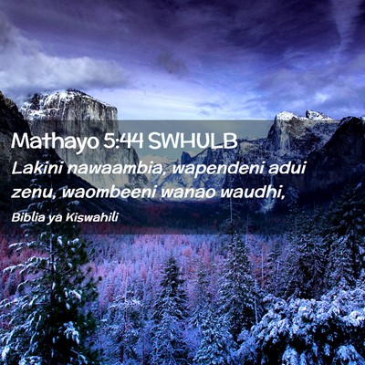 Picture 02 - Mathayo 5:44 SWHULB - Lakini nawaambia, wapendeni adui zenu, waombeeni - Bible Verse Picture