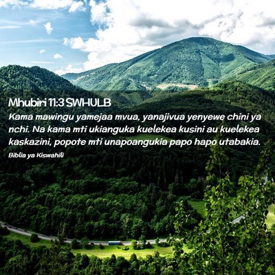 Picture 02 - Mhubiri 11:3 SWHULB - Kama mawingu yamejaa mvua, yanajivua yenyewe - Bible Verse Picture
