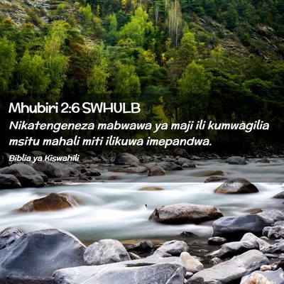 Picture 02 - Mhubiri 2:6 SWHULB - Nikatengeneza mabwawa ya maji ili kumwagilia - Bible Verse Picture