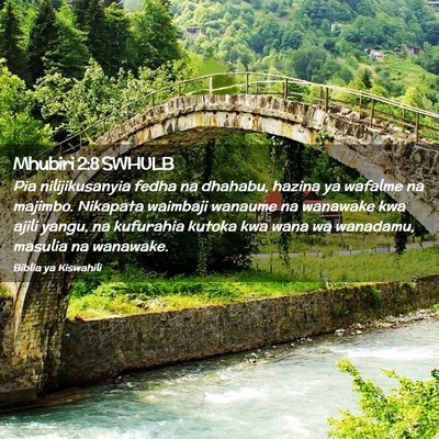 Picture 02 - Mhubiri 2:8 SWHULB - Pia nilijikusanyia fedha na dhahabu, hazina ya - Bible Verse Picture