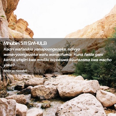 Picture 02 - Mhubiri 5:11 SWHULB - Kadri mafanikio yanapoongezeka, ndivyo - Bible Verse Picture