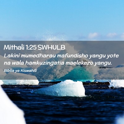Picture 02 - Mithali 1:25 SWHULB - Lakini mumedharau mafundisho yangu yote na wala - Bible Verse Picture