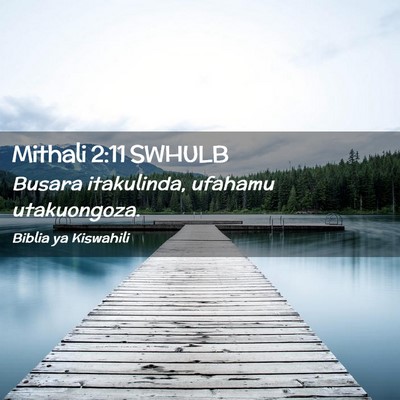 Picture 02 - Mithali 2:11 SWHULB - Busara itakulinda, ufahamu - Bible Verse Picture